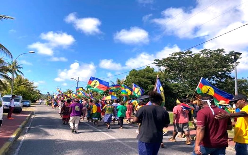En Lifou, unas 1.000 personas participaron en las manifestaciones – Foto NC la 1ère