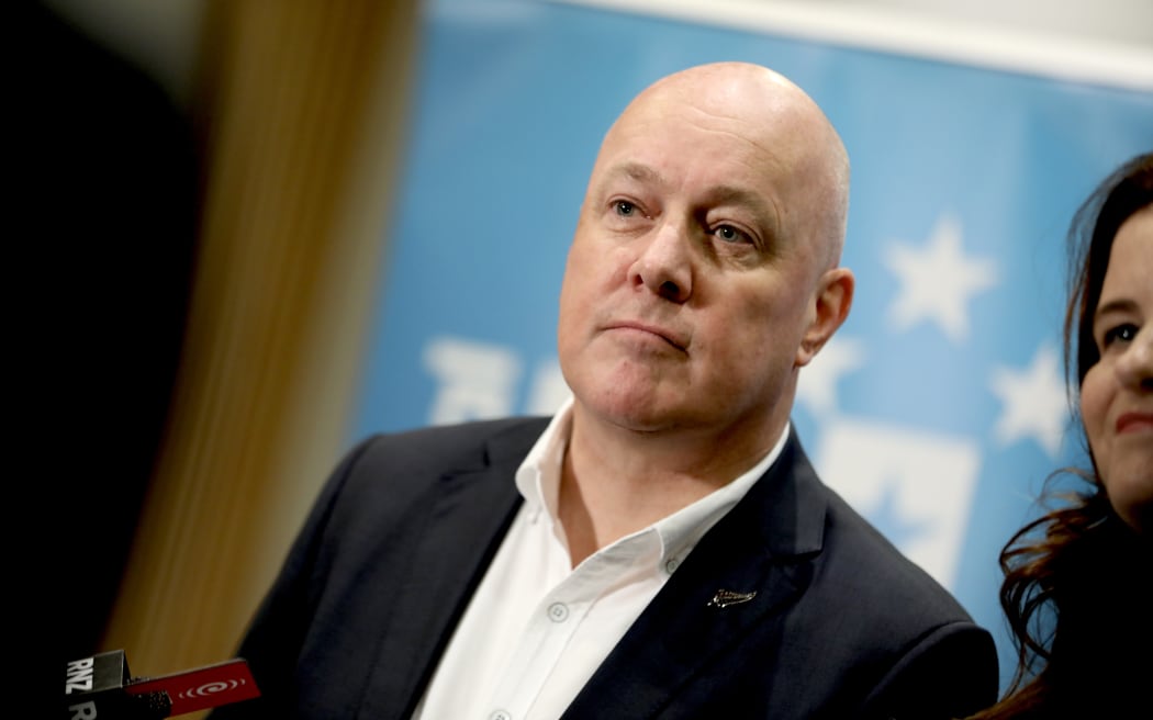 Christopher Luxon at National Party caucus retreat in Hamilton