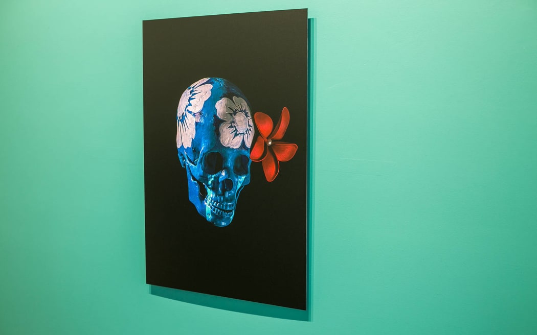 Artwork from Raymond Sagapolutele's Aua E Te Fefe Exhibit.