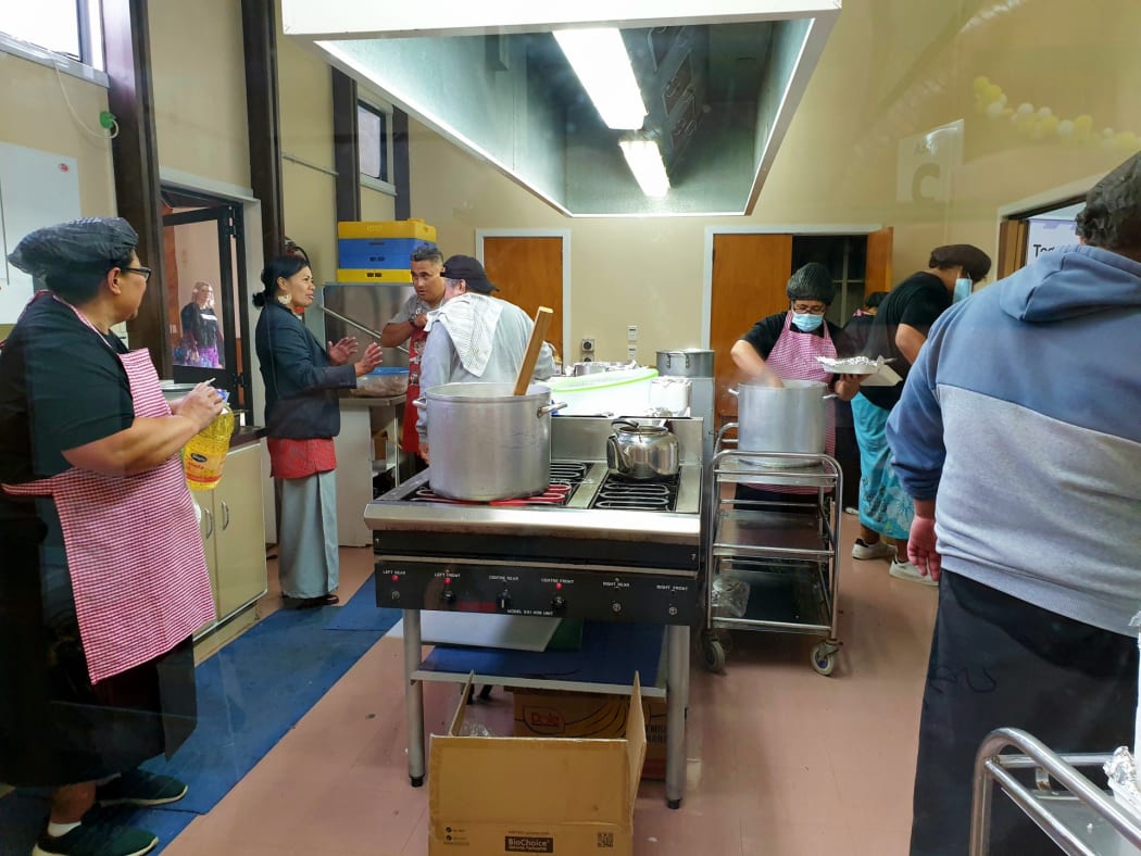 People who showed up to be vaccinated were given a free meal