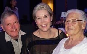 Arthur Baysting with Jennifer Ward-Lealand and Daphne Walker, October 2018.