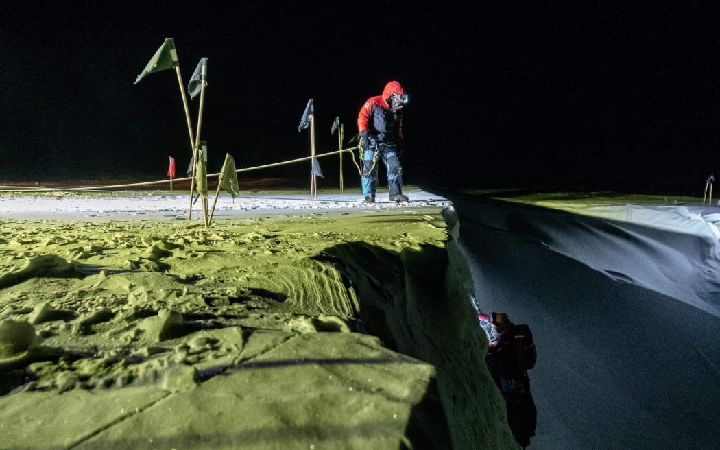 Winter crevasse training down at Scott Base.