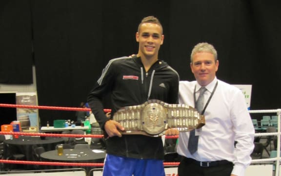 David Nyika with the Jameson Belt