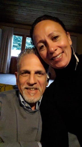 Vernette Roberts and her partner Mario.