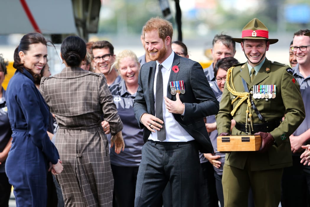 Prince Harry and PM Jacinda Ardern at last year's games.