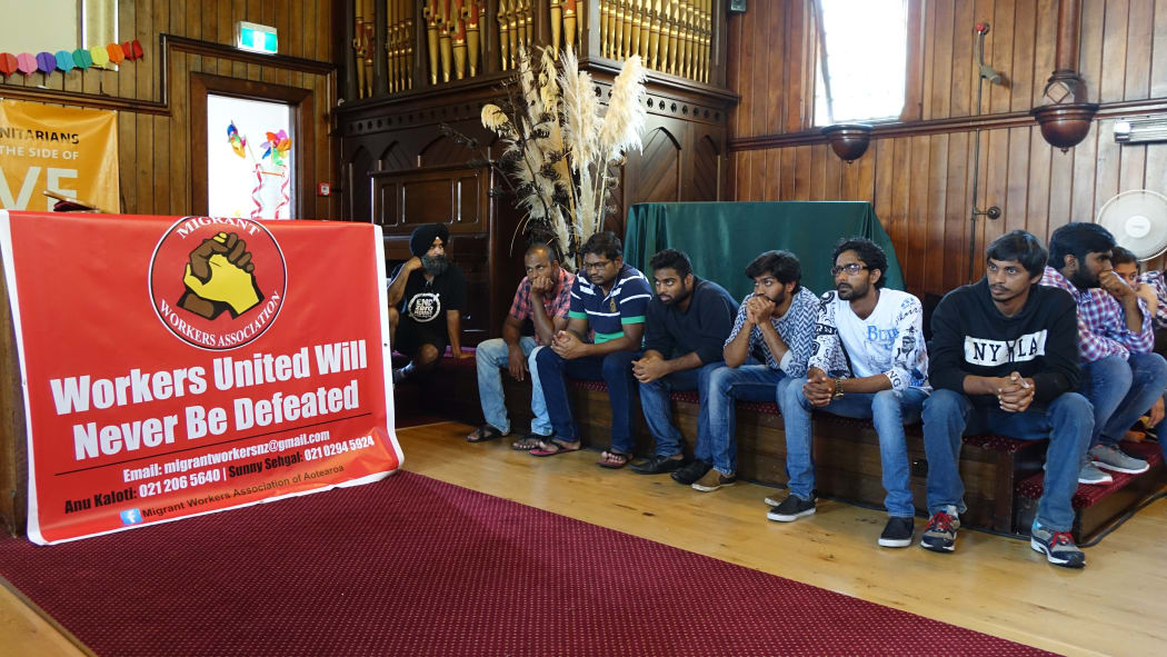 The students are being farewelled at the Unitarian Church in Ponsonby, Auckland before leaving the country.
