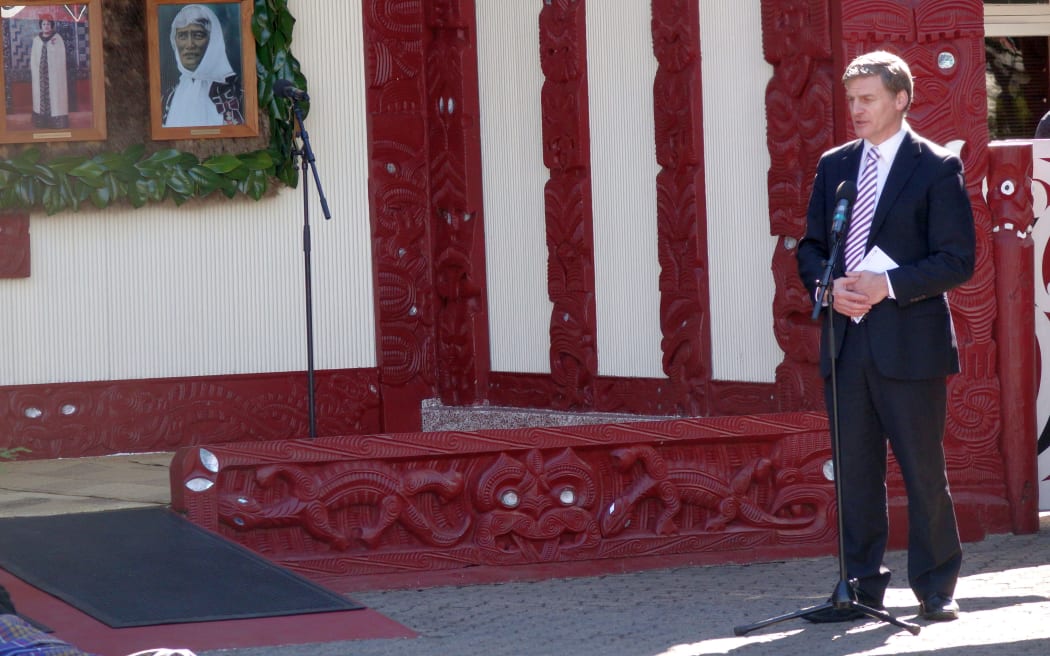 Deputy Prime Minister Bill English at Turangawaewae Marae today.