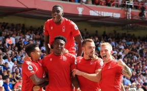Nottingham Forest players celebrate