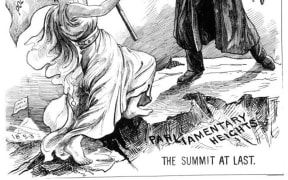 Cartoon from the New Zealand Graphic and Ladies’ Journal, 1894