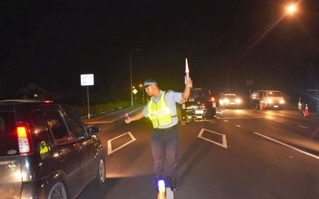 A Samoa checkpoint during the festive season operation