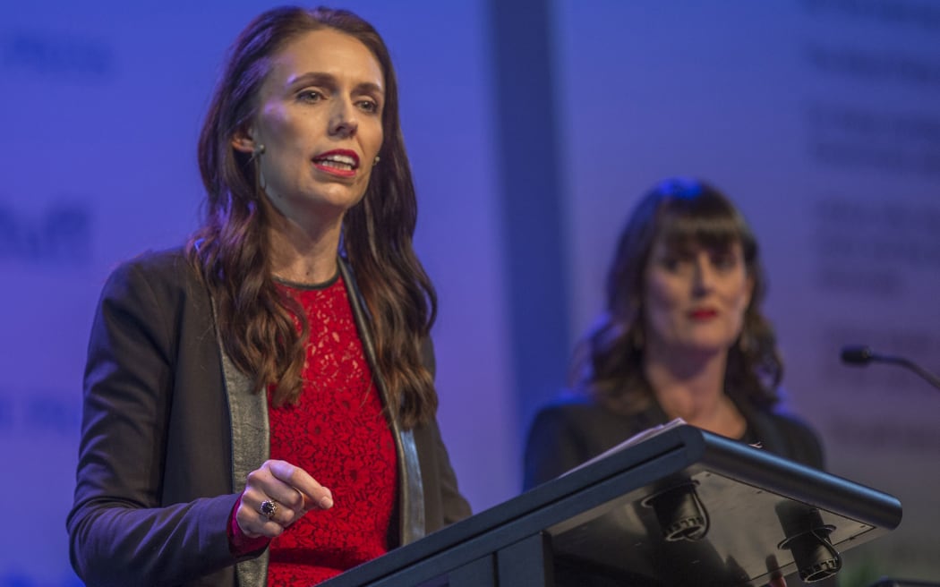 Jacinda Ardern at the Stuff leaders' debate.