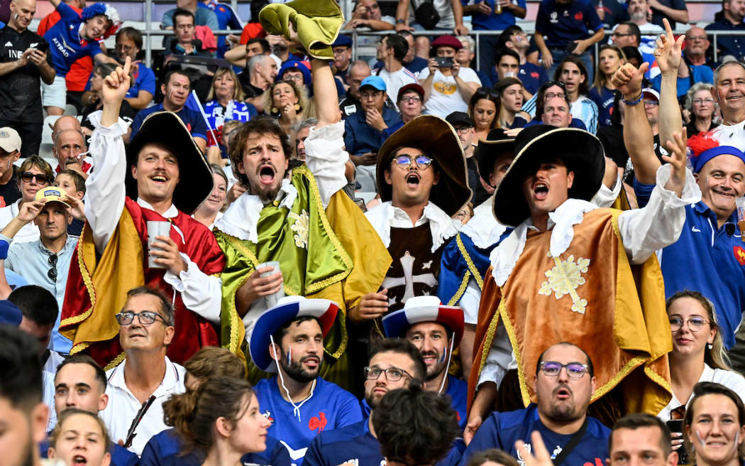 Fans and spectators. Rugby World Cup France 2023, France v New Zealand All Blacks pool match at Stade de France, Saint-Denis, France on Friday 8 September 2023. Mandatory credit: Andrew Cornaga / www.photosport.nz