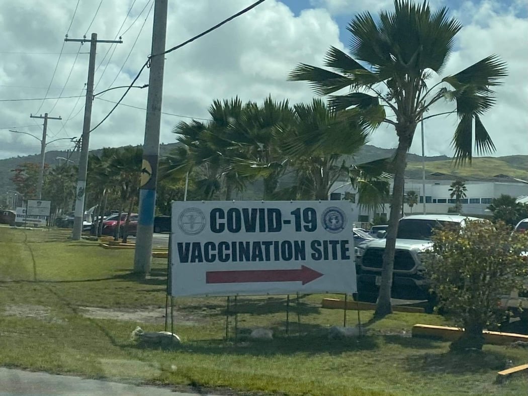 Covid-19 vaccination site, Northern Marianas.