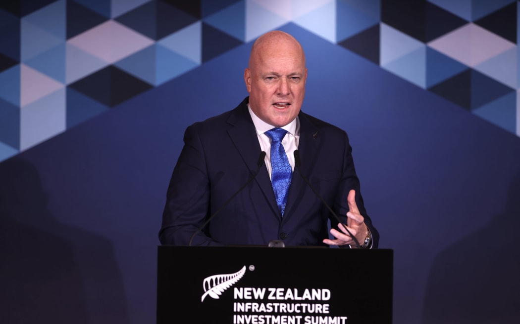 13032025. News. Photo: Lawrence Smith / Stuff
Prime Minister Christopher Luxon delivers his speech to investors.

New Zealand Infrastructure Investment Summit