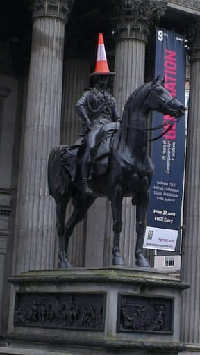 The be-coned Duke of Wellington.