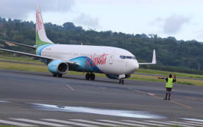 Air Vanuatu plane lands