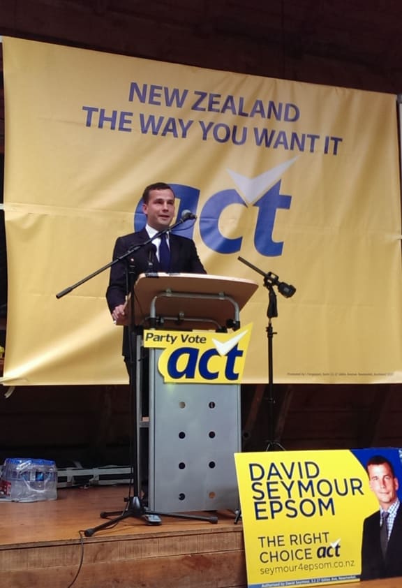 David Seymour addressing the ACT Party conference.
