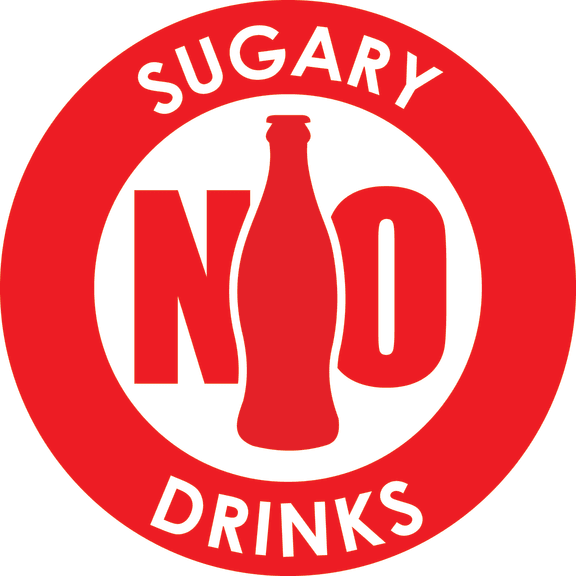 No sugary drinks logo