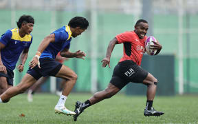 Fiji and Samoa join training session prior to the Cathay/ HSBC Hong Kong Sevens at So Kon Po Recreation Ground on 2 April, 2024 in Hong Kong, China. Photo credit: Mike Lee - KLC fotos for World Rugby