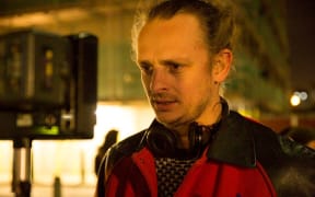 Nathan Morris on set of At Dawn
