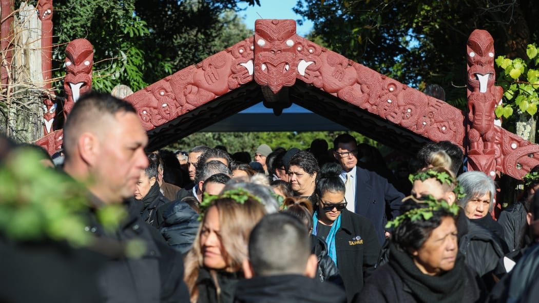 Former Minister of Māori Affairs Koro Wētere was buried today at a family urupā near Te Kuiti. His body has been lying in state at Tūrangawaewae Marae since Saturday, when he died, a day after his 83rd birthday. His tūpāpaku will be taken to Ōparure Marae before being buried at a whānau urupā.