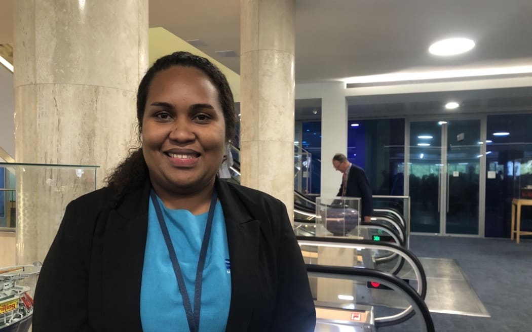 Solomon Islands negotiator at the IMO MEPC80 in London. 3 July 2023.