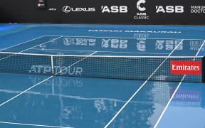 Rain delay at the ASB Classic Men’s ATP 250 tennis tournament at Manuka Doctor Arena, Auckland, New Zealand. Thursday 15 January 2026. © Photo: Andrew Cornaga / www.photosport.nz