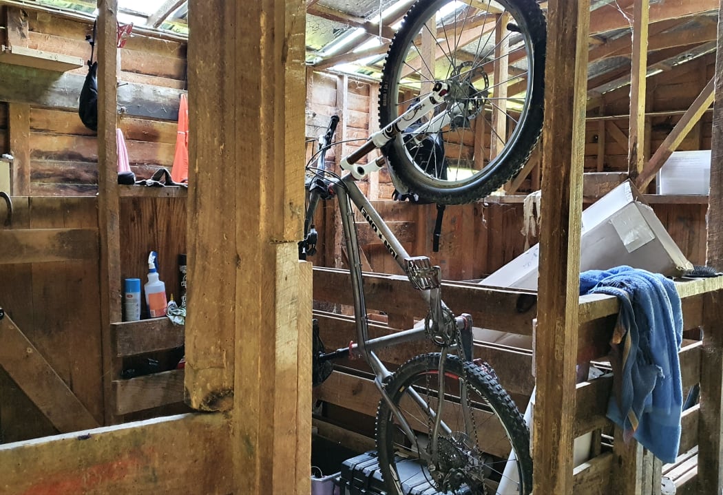 The old woolshed is now used as the mountain bike park hub