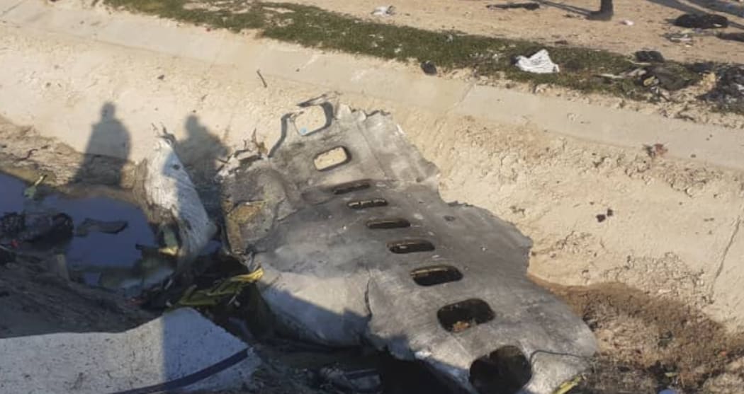 Iranian Red Crescent posted images showing debris from the Ukraine International Airlines plane crash in Tehran, Iran on 08 January, 2020.