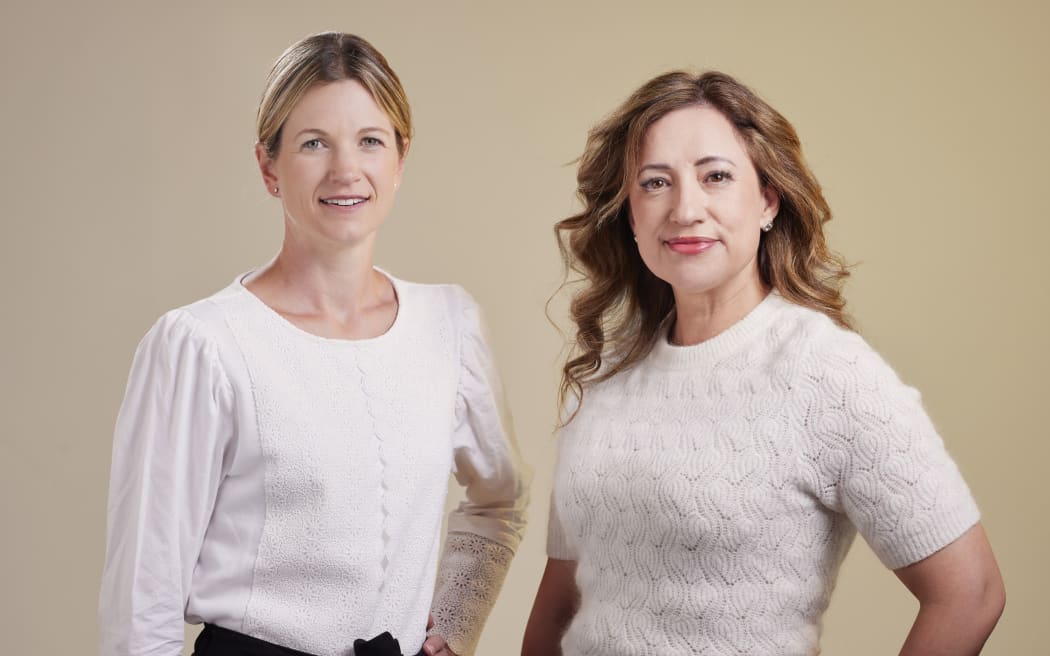 Derelee Potroz-Smith, right, and Alana Cheape from Woolchemy