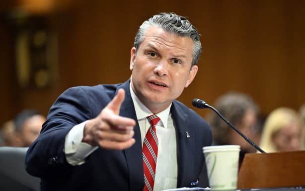 US Defense Secretary Pete Hegseth testifies during a Senate Committee on Appropriations hearing on Capitol Hill in Washington, DC, on July 21, 2026. US lawmakers are conducting a hearing to examine a review of US President Donald Trump's supplemental funding request of June 24, 2026. (Photo by Alex WROBLEWSKI / AFP)