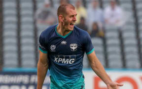 Luke Devere of the Phoenix reacts after the referee awards a free kick against him during the A-League match,  Central Coast Mariners v Wellington Phoenix at Central Coast Stadium, Sunday 31st January 2021 Copyright Photo: David Neilson / www.photosport.nz