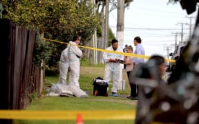 Scene of a homicide on Mahia Road in Manurewa