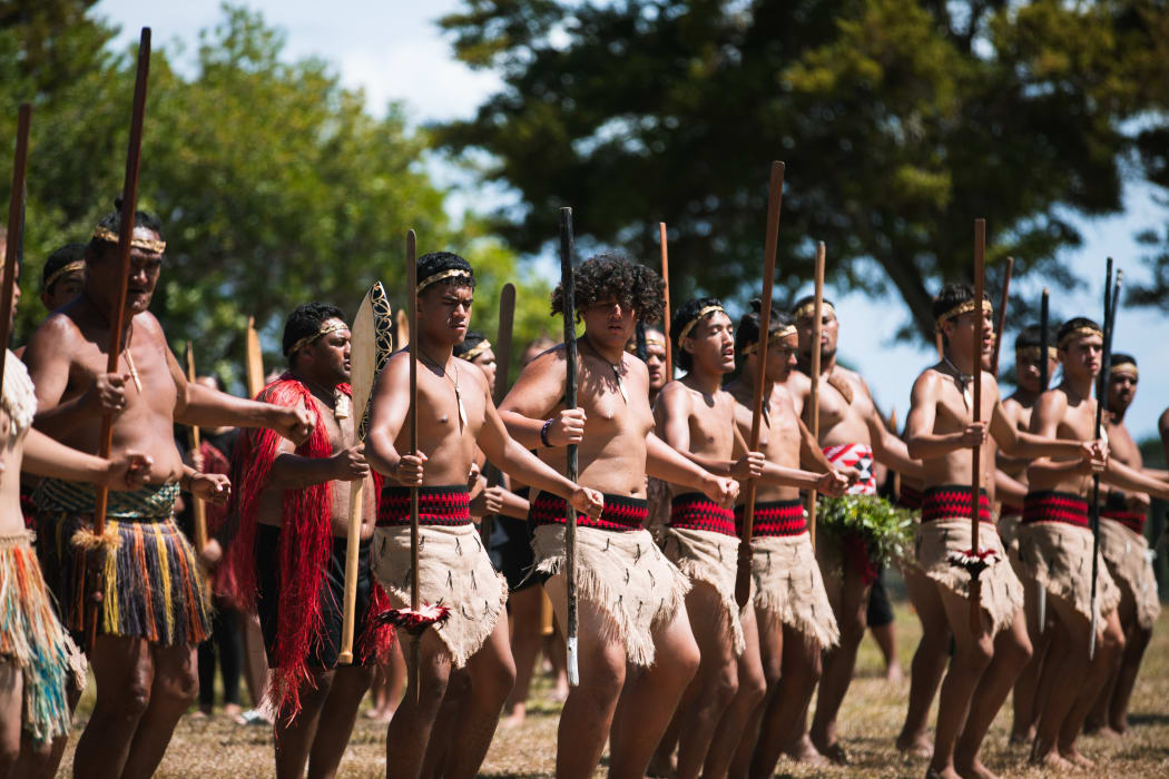 Politicians were welcomed with a pōwhiri at Te Whare Rūnanga on 4 February, 2021.