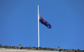 Auckland war memorial museum flags half mast