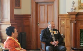 (L to R) Tonga's Queen Nanasipau'u and her husband King Tupou VI.