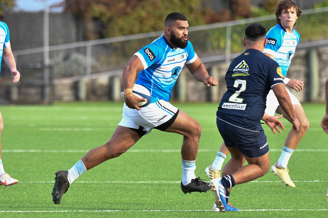 Nela Matakaiongo in action for Grammar TEC against College Rifles in Auckland's Gallaher Shield semi finals at earlier this month.
