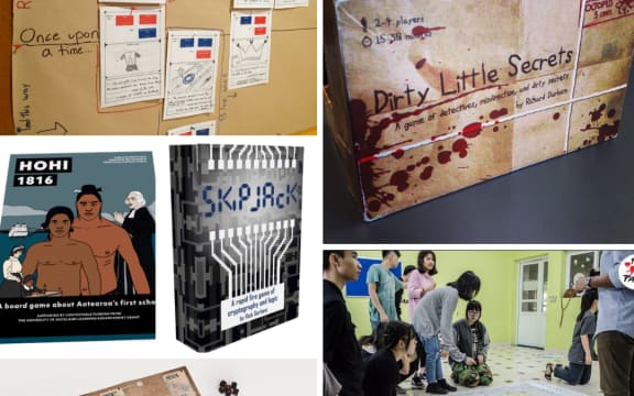 board game collage