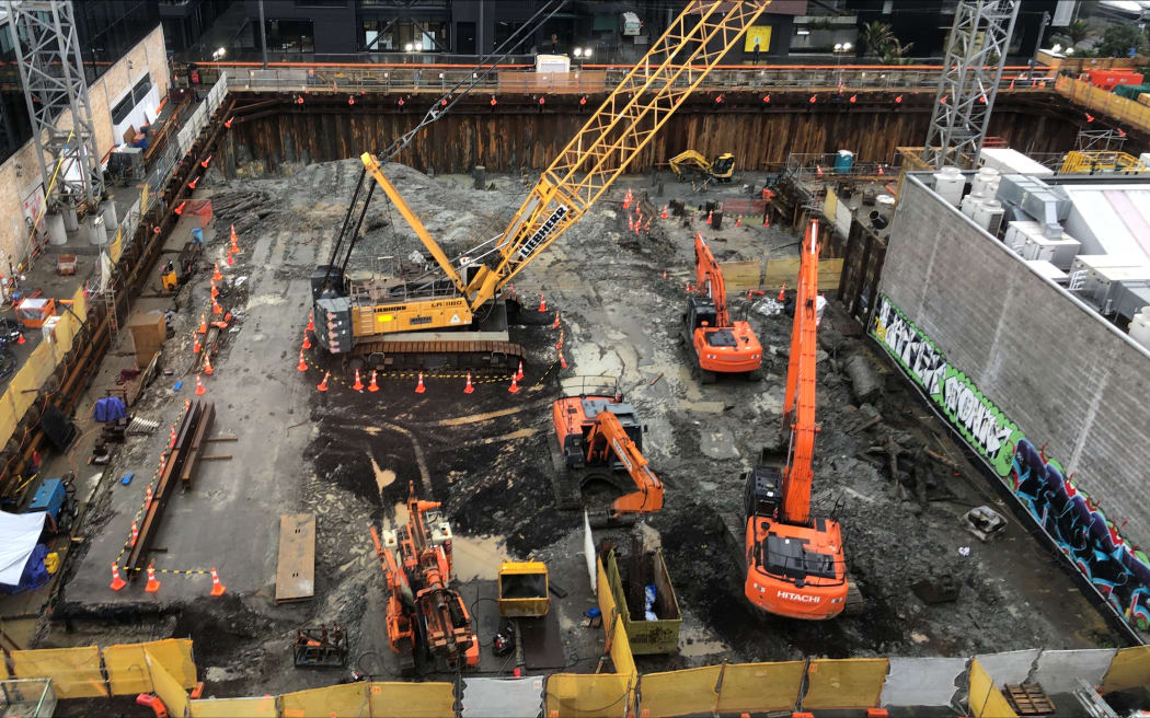 The scene of explosion in Halsey Street, Auckland CBD on 26 August 2022.