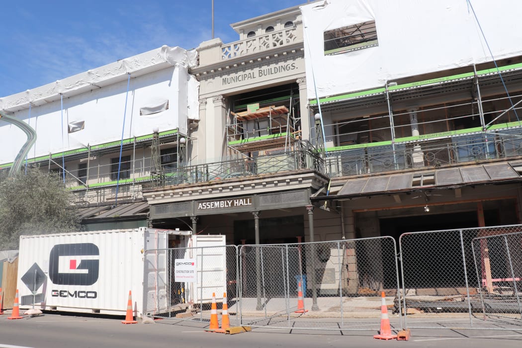 The Municipal Building, on the corner of Heretaunga and Hastings Streets in Hastings, are currently under redevelopment.