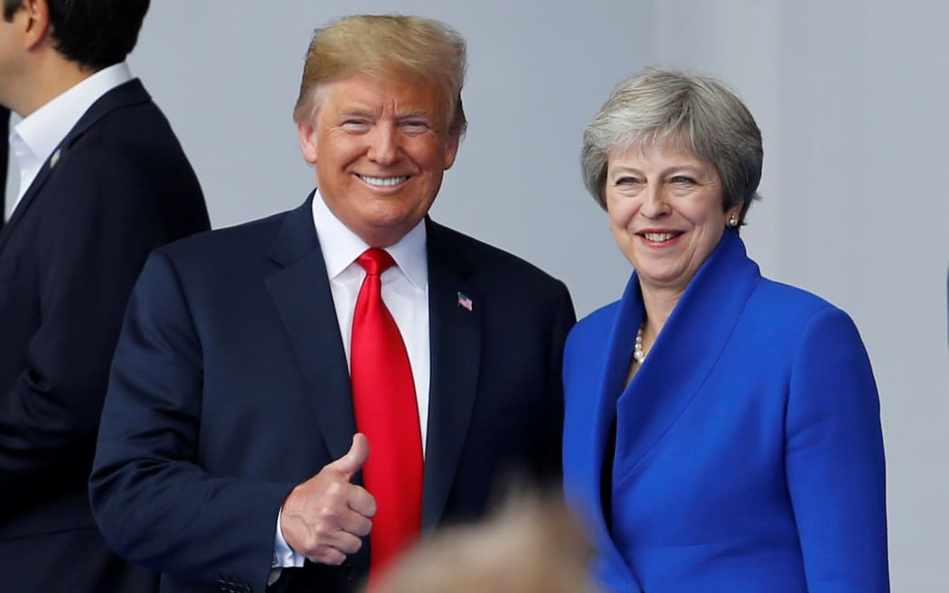 US President Donald Trump and British Prime Minister Theresa May