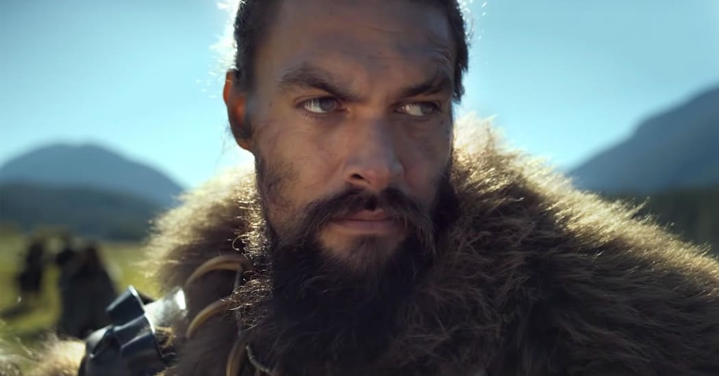 Jason Momoa as clan leader baba Voss in Steven Knight's new TV series, See, for Apple TV+