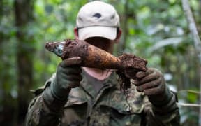 NZ Army Land EOD teams conduct explosive ordinance reconnaissance and removal on the island of Kohingo in the Solomon Islands.