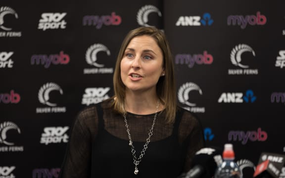 NNZ Chief Executive Jennie Wyllie at the annoucement of Noeline Taurua as the new coach of the Silver Ferns.