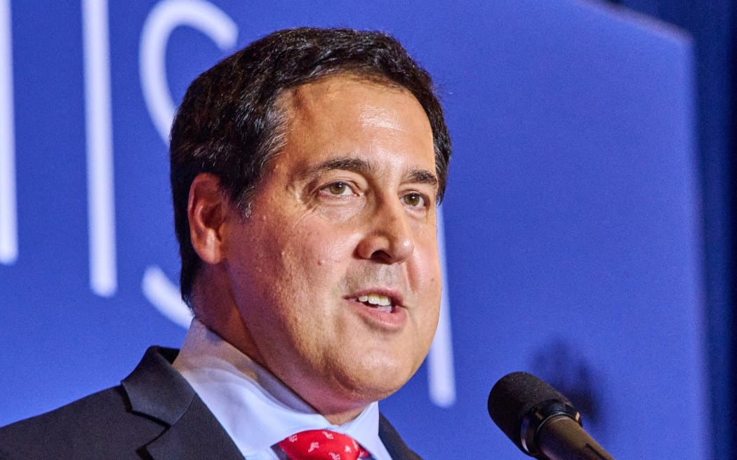 Paul Dans, director of The Heritage Foundation's Project 2025, speaks at the National Conservative Conference in Washington D.C., Wednesday, July 10, 2024. (Photo by Dominic Gwinn / Middle East Images / Middle East Images via AFP)