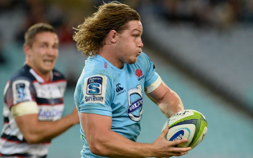 Michael Hooper on the burst against the Rebels, 2015.