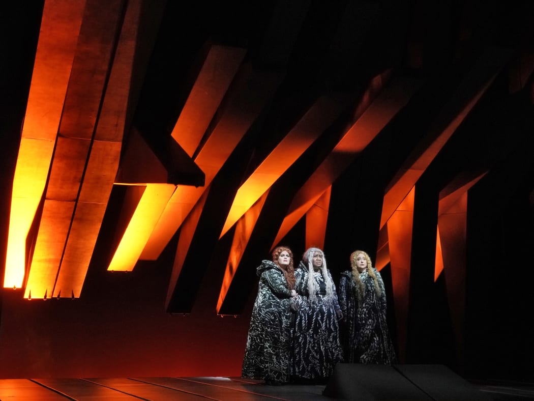 Wendy Bryn Harmer, Ronnita Miller, and Elizabeth Bishop as the Norns at The Met
