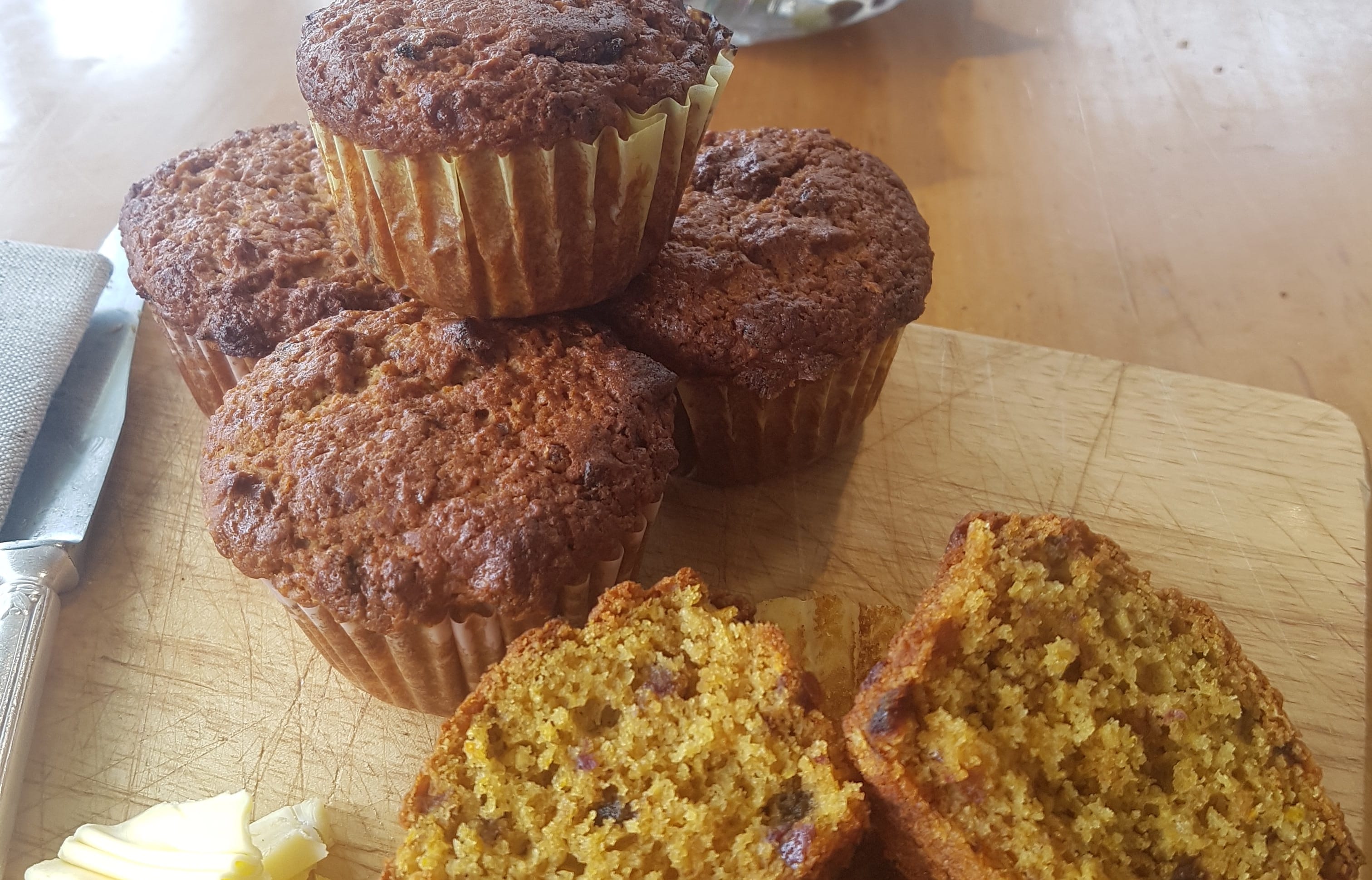 Whole Orange and Date muffins