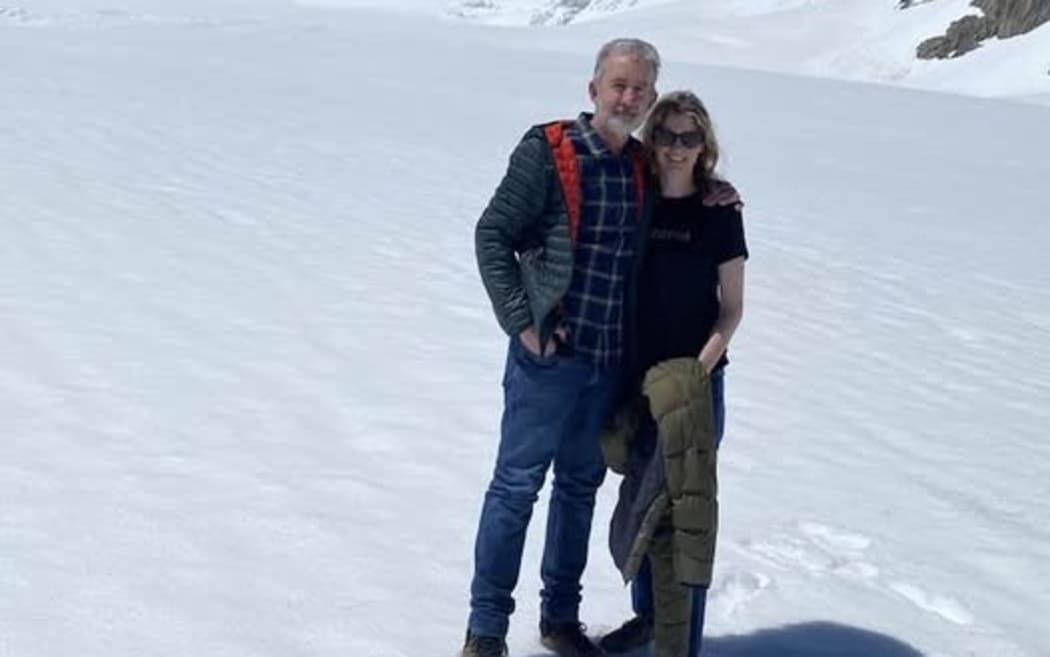 Nigel Latta pictured with his wife Natalie Flynn