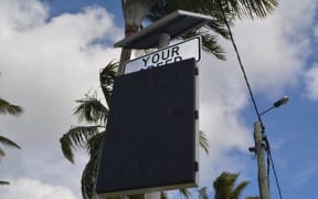 Rarotonga radar speed sign